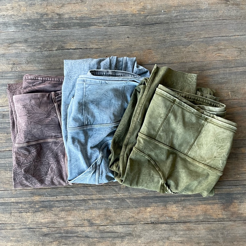 Lululemon Fast & Free “Ice Dye” 8 Leggings Bundle